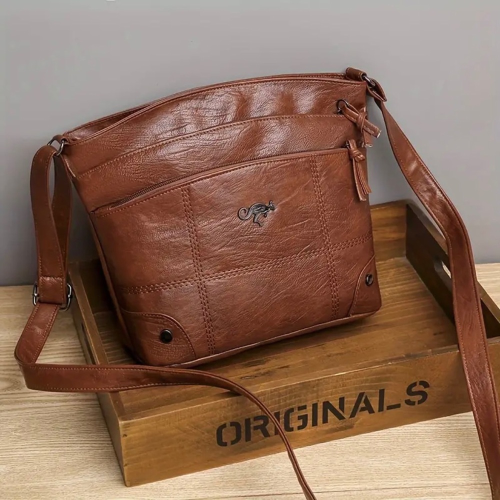 Chic Womens Saddle Bag - Stylish PU Leather Crossbody
